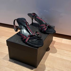 Gucci kitten heel open toe